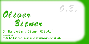oliver bitner business card